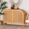 Bali & Pari Ovalet Modern Bohemian Natural Brown Rattan 2-Door Sideboard 238-13254-ZORO - alternate 10